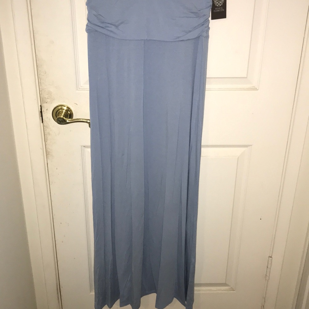 SOLD NWT Vince Camuto V Neck Maxi Dress S MSRP $119 Tonic Water Blue - Picture 5 of 11